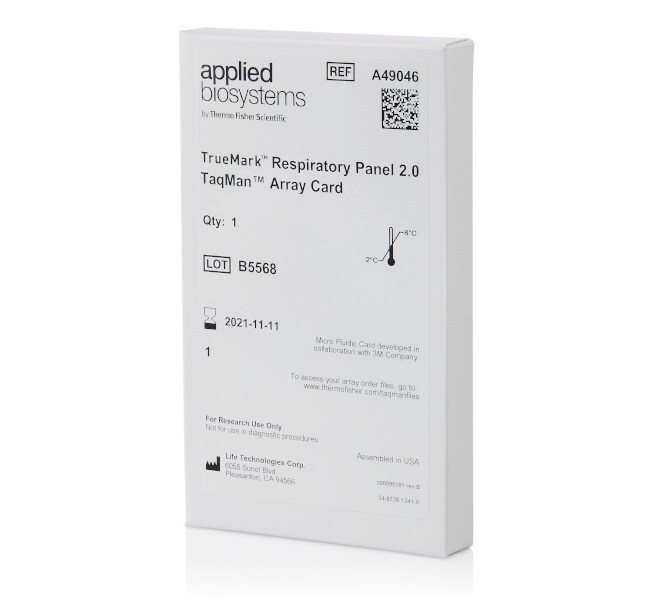 TrueMark&trade; 呼吸道检测组合 2.0（TaqMan&trade; 阵列卡）
