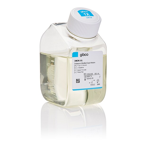 DMEM, high glucose, no glutamine, no phenol red