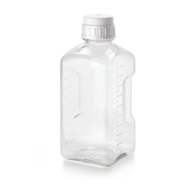 Nalgene&trade; 方型带盖 PETG 培养基瓶