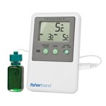 Traceable&trade; 疫苗冷藏冰箱/冷冻冰箱温度计，冷藏冰箱/冷冻冰箱温度计/警报，带 5 mL 乙二醇瓶附件