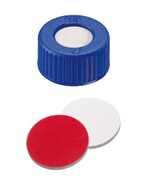 9mm PP Short Thread Seal, Blue, Center Hole, Assembled Septum