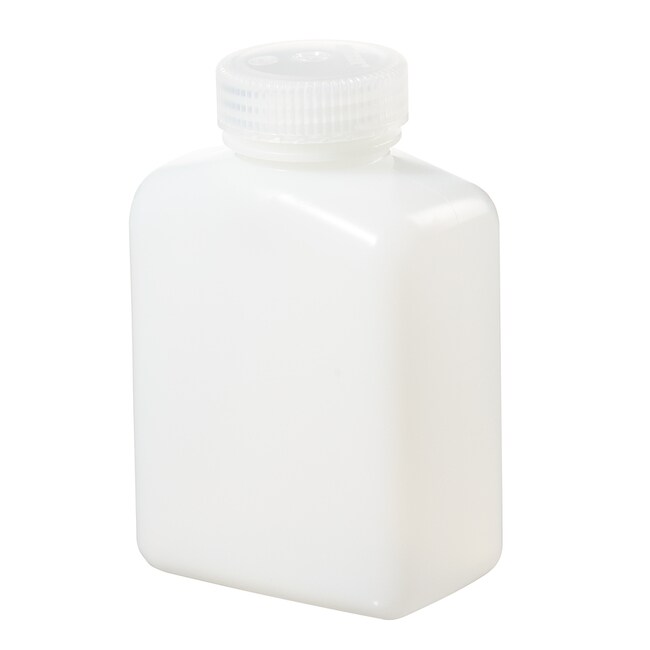 Nalgene&trade; Rectangular HDPE Bottles with Closure: Bulk Pack