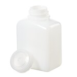 Nalgene&trade; 矩形 HDPE 带盖瓶散装