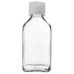 Nalgene&trade; 方型带盖 PETG 培养基瓶：非无菌，热塑托盘包装
