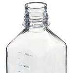 Nalgene&trade; 方型带盖 PETG 培养基瓶：非无菌，热塑托盘包装