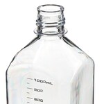 Nalgene&trade; 方型带盖 PETG 培养基瓶：非无菌，热塑托盘包装