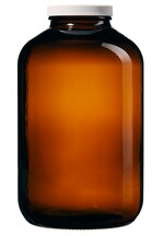 I-Chem&trade; Wide-Mouth Amber Glass Packer with Closure