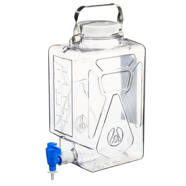 Nalgene&trade; Rectangular Polycarbonate Clearboy&trade; Carboy with Spigot