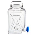 Nalgene&trade; Rectangular Polycarbonate Clearboy&trade; Carboy with Spigot