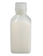 Nalgene&trade; 方形 HDPE 带盖刻度瓶：散装