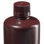 Nalgene&trade; Narrow-Mouth Amber HDPE Economy Bottles