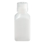 Nalgene&trade; 方形 HDPE 带盖刻度瓶：散装
