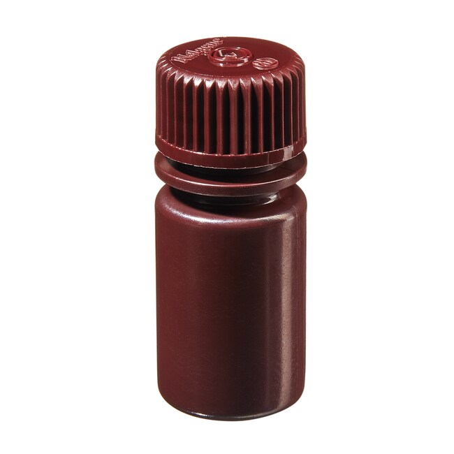 Nalgene&trade; 不透明琥珀色 HDPE 带盖诊断瓶：散装