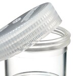 Nalgene&trade; 带白色聚丙烯螺旋盖 PMP 直身广口瓶