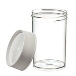 Nalgene&trade; 带白色聚丙烯螺旋盖 PMP 直身广口瓶