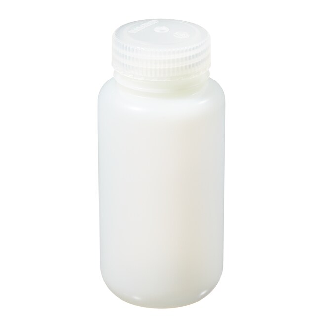 Nalgene&trade; Fluorinated Wide-Mouth HDPE Bottles with Closure