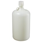 Nalgene&trade; 氟化带盖 HDPE 窄口瓶