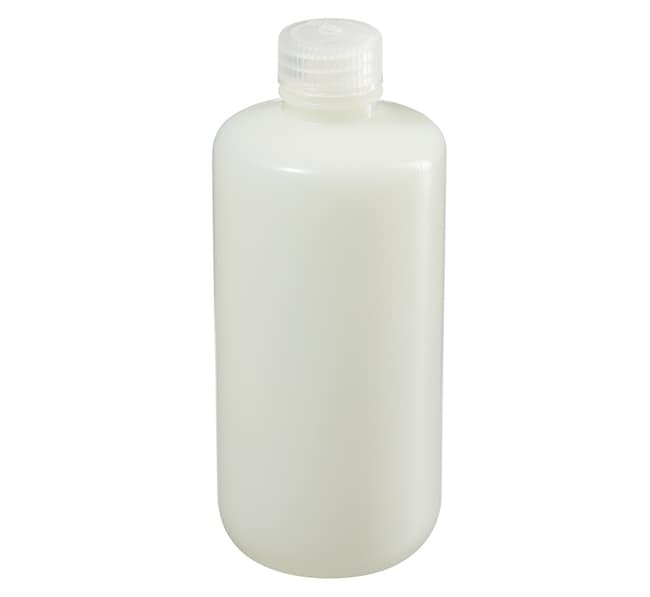 Nalgene&trade; 窄口氟化 HDPE 带盖瓶