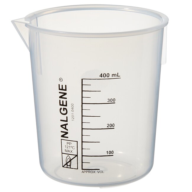 Nalgene&trade; Polypropylene Griffin Low-Form Plastic Beakers