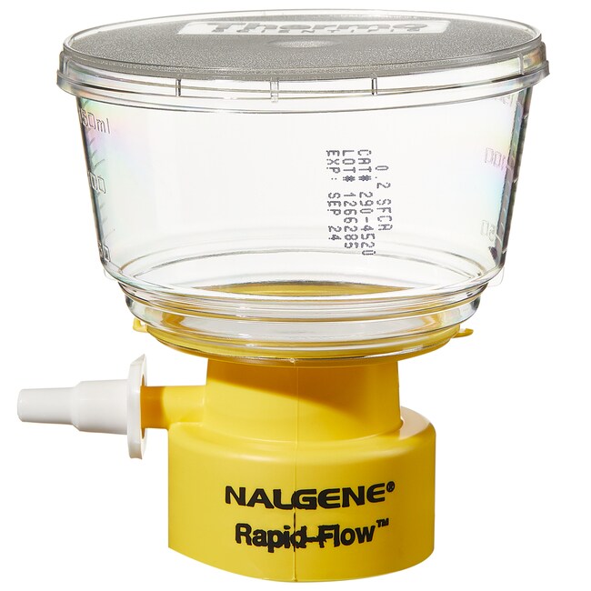 Nalgene&trade; Rapid-Flow&trade; 带 PES、CN、SFCA 或尼龙滤膜的无菌一次性瓶顶过滤器