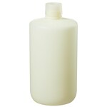 Nalgene&trade; 氟化带盖 HDPE 窄口瓶