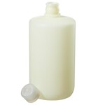 Nalgene&trade; 氟化带盖 HDPE 窄口瓶