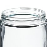 Wide-Mouth Short-Profile Clear Glass Jars with Closure