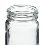 Wide-Mouth Tall-Profile Clear Glass Jars with Closure