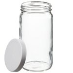 透明广口带盖高玻璃罐