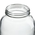Wide-Mouth Tall-Profile Clear Glass Jars with Closure