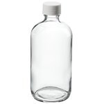 I-Chem&trade; Boston 圆形窄口透明带盖玻璃瓶