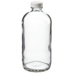 I-Chem&trade; Boston Round Narrow-Mouth Clear Glass Bottles with Closure