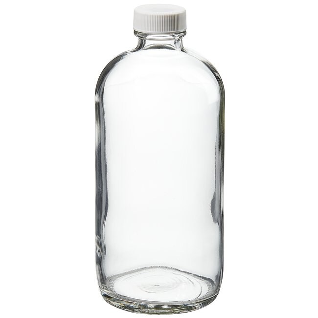 I-Chem&trade; Boston Round Narrow-Mouth Clear Glass Bottles with Closure