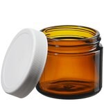 I-Chem&trade; 广口矮型琥珀色玻璃罐