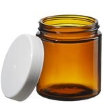 I-Chem&trade; Wide-Mouth Short-Profile Amber Glass Jars