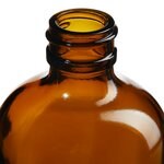 I-Chem&trade; Boston 圆形窄口带盖琥珀色玻璃瓶