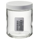 广口带盖矮型透明玻璃罐