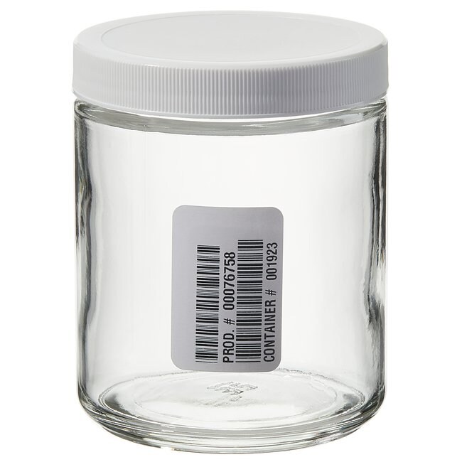 广口带盖矮型透明玻璃罐