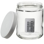 广口带盖矮型透明玻璃罐