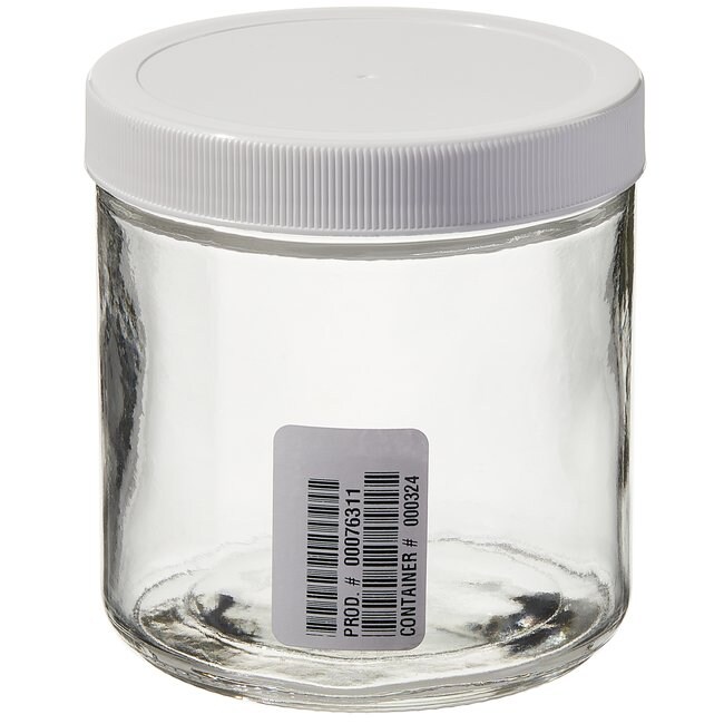 广口带盖矮型透明玻璃罐