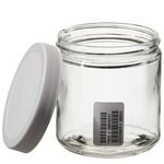 广口带盖矮型透明玻璃罐
