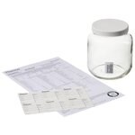 广口带盖矮型透明玻璃罐