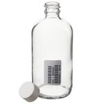 I-Chem&trade; Boston Round Narrow-Mouth Clear Glass Bottles with Closure