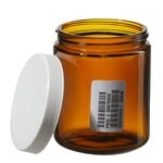 I-Chem&trade; 广口矮型琥珀色玻璃罐