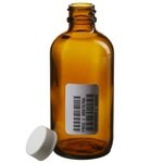 I-Chem&trade; Boston Round Narrow-Mouth Amber Glass Bottles with Closure