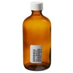 I-Chem&trade; Boston 圆形窄口带盖琥珀色玻璃瓶