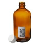 I-Chem&trade; Boston 圆形窄口带盖琥珀色玻璃瓶