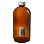 I-Chem&trade; Boston Round Narrow-Mouth Amber Glass Bottles with Closure
