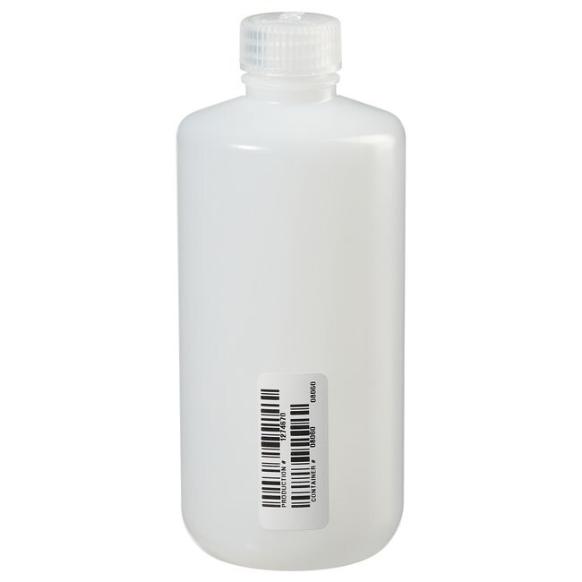 Nalgene&trade; 认证级 HDPE 窄口瓶，带聚丙烯螺旋盖