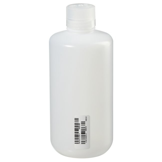 Nalgene&trade; 认证级 HDPE 窄口瓶，带聚丙烯螺旋盖